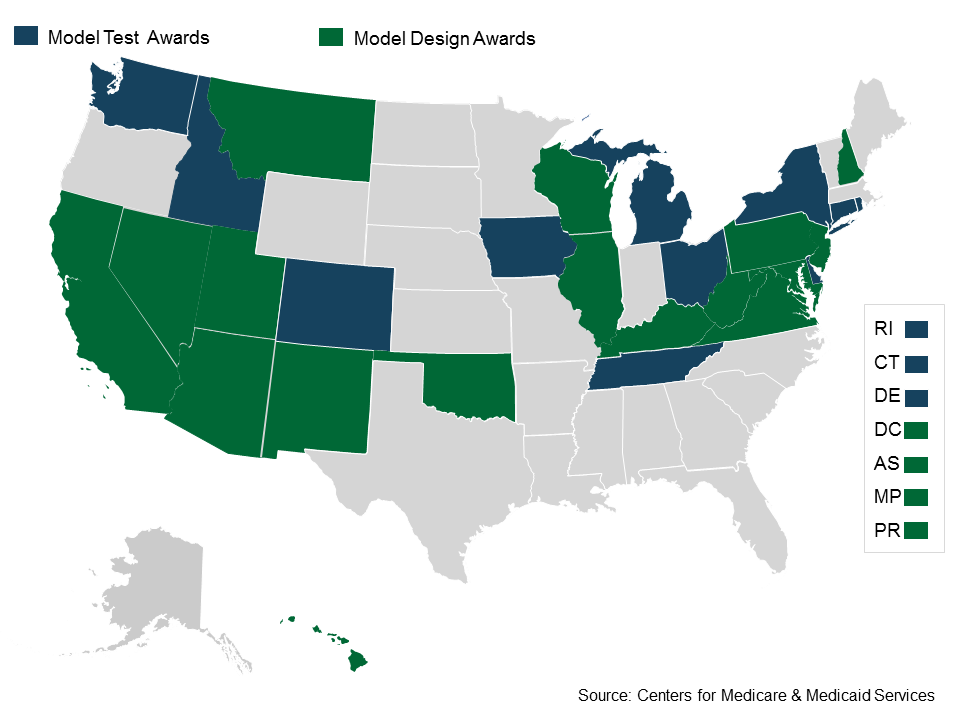 State Innovation Models Initative Round Two Map